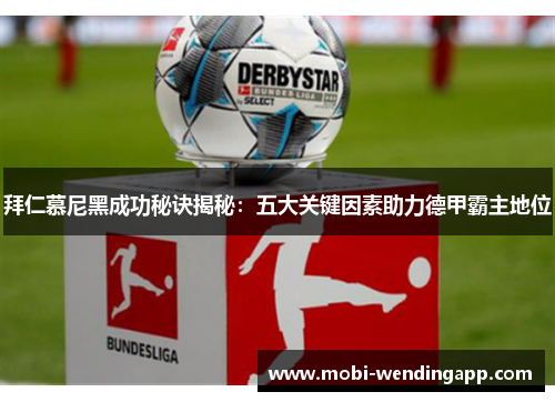 拜仁慕尼黑成功秘诀揭秘：五大关键因素助力德甲霸主地位