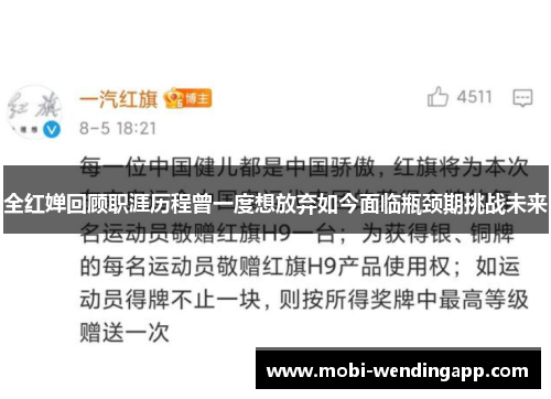 全红婵回顾职涯历程曾一度想放弃如今面临瓶颈期挑战未来