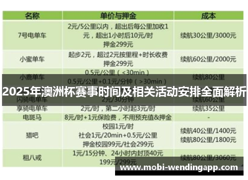2025年澳洲杯赛事时间及相关活动安排全面解析 2025年澳洲杯赛事时间及相关活动安排全面解析