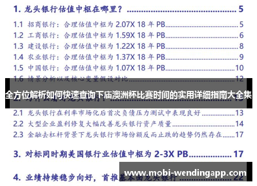 全方位解析如何快速查询下庙澳洲杯比赛时间的实用详细指南大全集